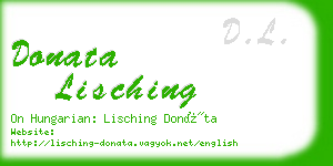 donata lisching business card